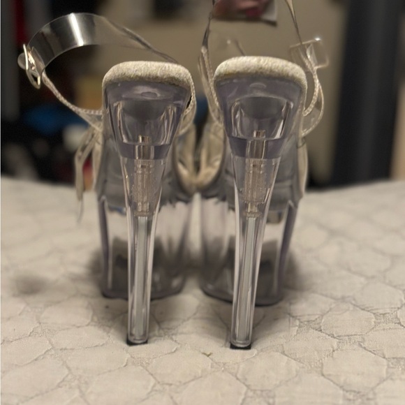Pleaser Clear High Heel Sandals - Picture 1 of 3